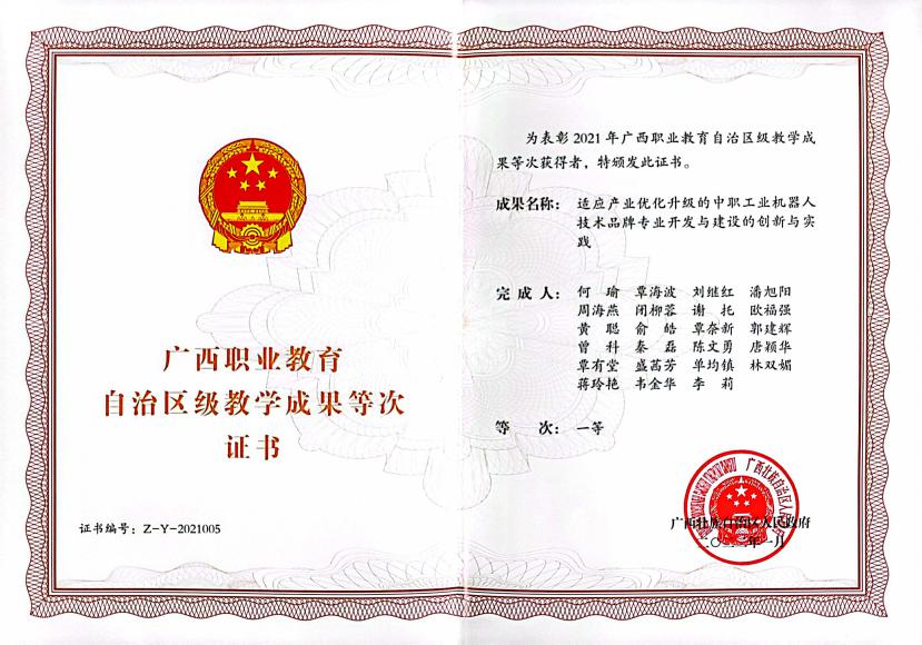 获奖证书