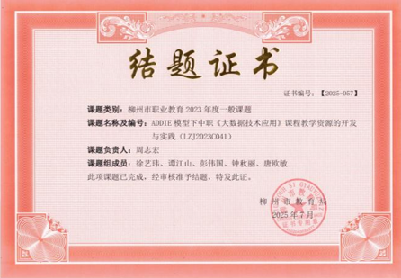 结题证书39