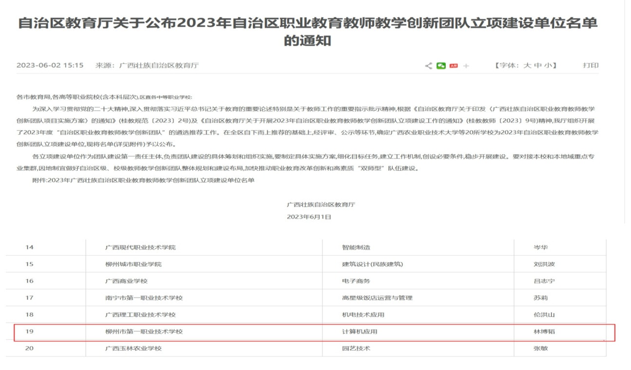 计算机应用自治区级教学创新团队