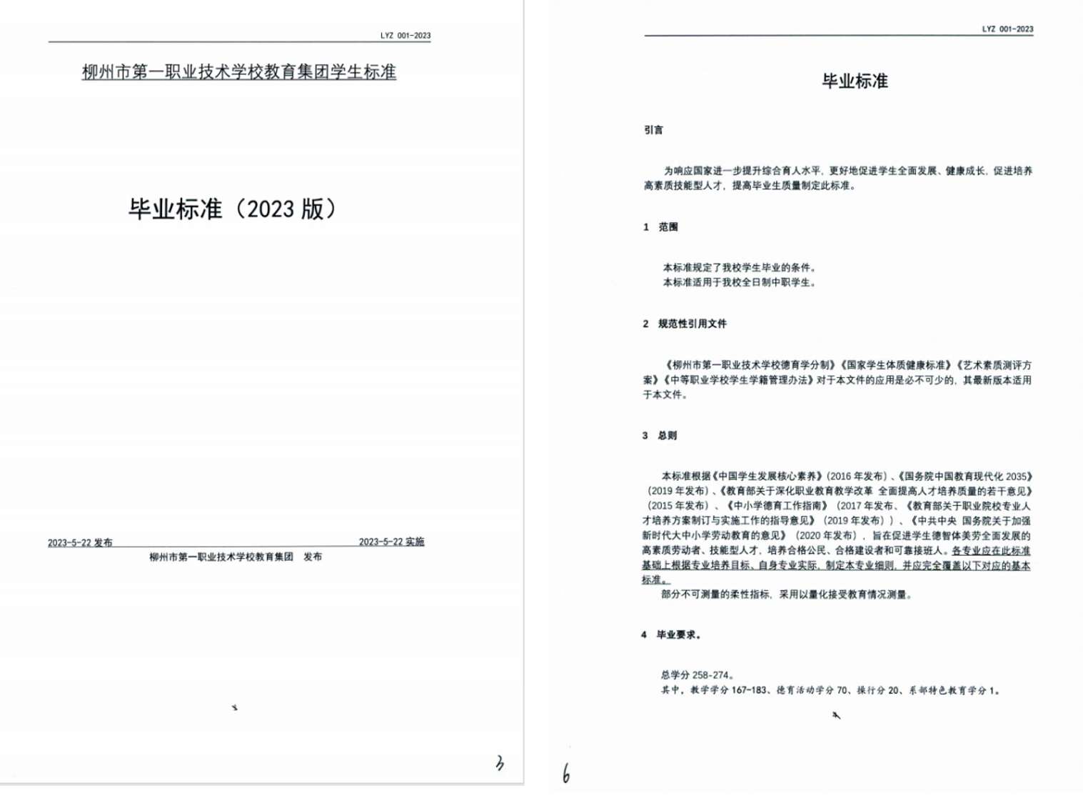 学校学生毕业标准